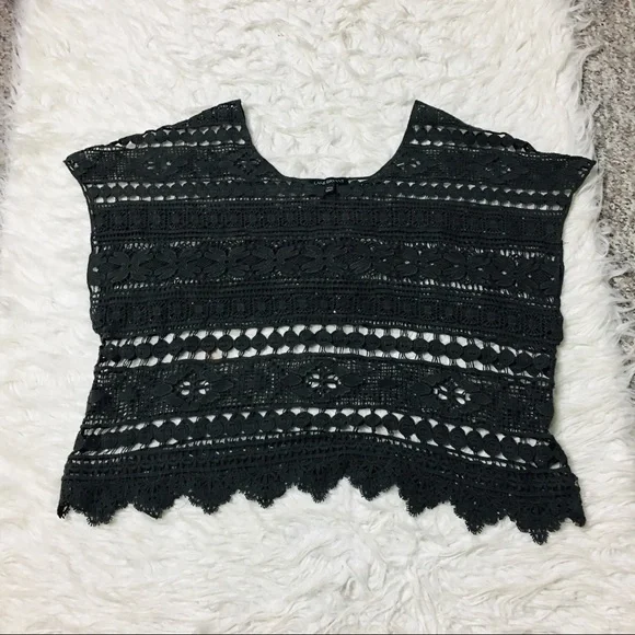 Lane Bryant Bohemian Crochet Olive Green Size 14 - Picture 9 of 13